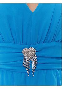 ViCOLO Sukienka koktajlowa TE0064 Niebieski Regular Fit. Kolor: niebieski. Materiał: syntetyk. Styl: wizytowy #3