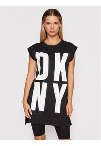 DKNY T-Shirt P1RHRB2M Czarny Regular Fit. Kolor: czarny. Materiał: bawełna #1
