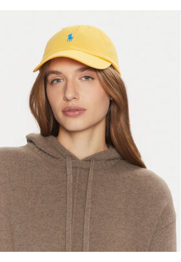 Polo Ralph Lauren Czapka z daszkiem 211912843005 Żółty. Kolor: żółty. Materiał: bawełna