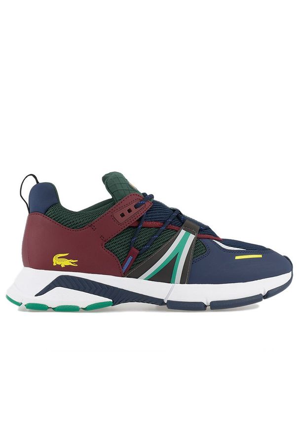 Buty Lacoste Sport L003 744SMA0114-2S3 - multikolor. Okazja: na co dzień. Zapięcie: sznurówki. Kolor: wielokolorowy. Materiał: guma, materiał, syntetyk. Szerokość cholewki: normalna. Wzór: aplikacja