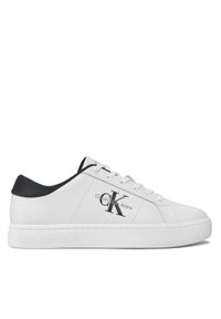 Calvin Klein Jeans Sneakersy Classic Cupsole Low Laceup Lth YM0YM00864 Beżowy. Kolor: beżowy. Materiał: skóra