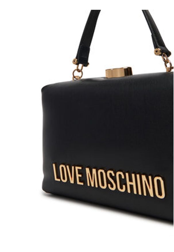 Love Moschino - LOVE MOSCHINO Torebka JC4096PP1NLM0000 Czarny. Kolor: czarny. Materiał: skórzane