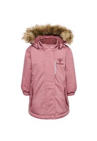 Kurtka wodoodporna dla dziewczynki Hummel Penni Tex. Kolor: fioletowy, różowy, wielokolorowy. Materiał: materiał