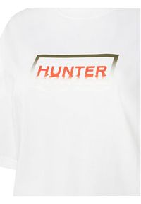 Hunter T-Shirt Abele UNISEX HARU0007251 Biały Regular Fit. Kolor: biały. Materiał: bawełna