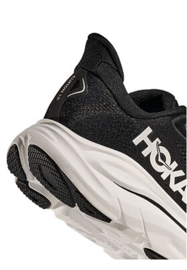 HOKA - Hoka Buty do biegania Clifton 10 Wide Czarny. Kolor: czarny. Materiał: materiał