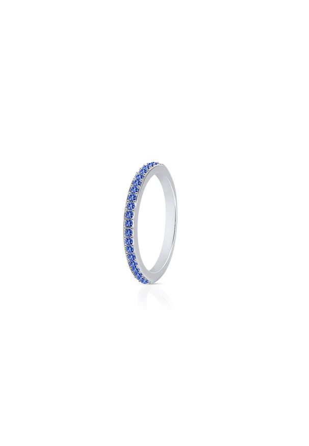 W.KRUK Unikalny Srebrny Pierścionek - srebro, Swarovski - SCH/PC285. Materiał: srebrne. Kolor: srebrny. Wzór: aplikacja. Kamień szlachetny: kryształ