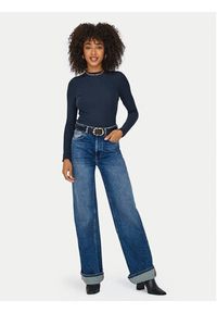 only - ONLY Bluzka Emma 15180040 Niebieski Slim Fit. Kolor: niebieski. Materiał: syntetyk #5