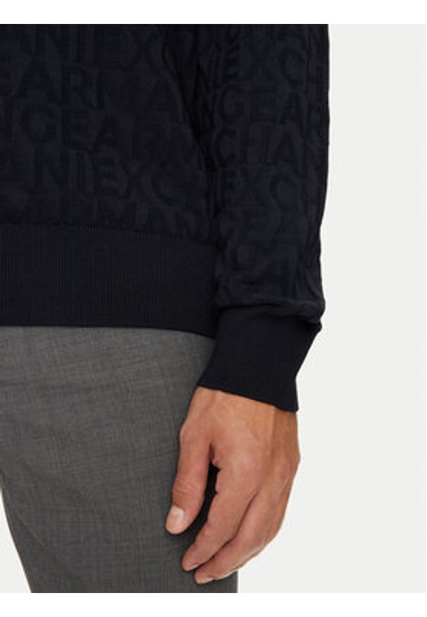 Armani Exchange Sweter 6DZM1R ZM4DZ 1510 Granatowy Regular Fit. Kolor: niebieski. Materiał: wiskoza