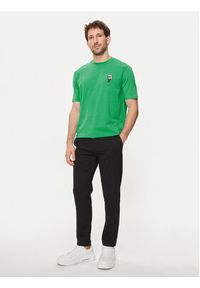 Karl Lagerfeld - KARL LAGERFELD T-Shirt 755027 542221 Zielony Regular Fit. Typ kołnierza: dekolt w karo. Kolor: zielony. Materiał: bawełna #4