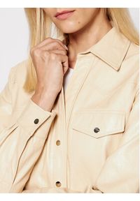 Pinko Koszula Ciambella 2 1G16EB 7866 Beżowy Regular Fit. Kolor: beżowy. Materiał: skóra