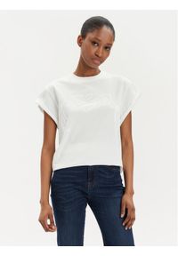Pinko T-Shirt Telesto 103138 A1XD Biały Relaxed Fit. Kolor: biały. Materiał: bawełna