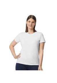 GILDAN - Koszulka Damska Softstyle Plain O Średniej Gramaturze. Kolor: biały