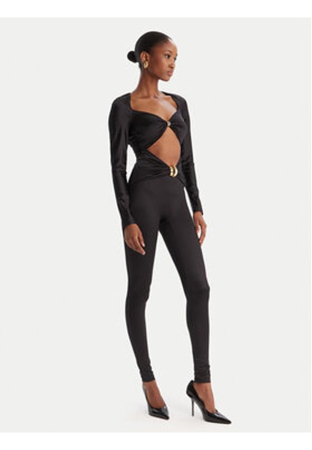 Elisabetta Franchi Kombinezon TU-043-51E2-V500 Czarny Slim Fit. Kolor: czarny. Materiał: syntetyk