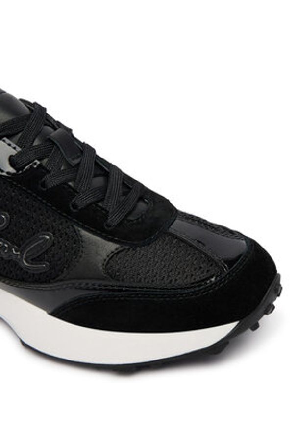 Karl Lagerfeld - KARL LAGERFELD Sneakersy Zone KL62926A Czarny. Kolor: czarny. Materiał: skóra, zamsz