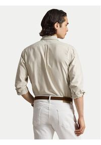 Polo Ralph Lauren Koszula 710792161019 Beżowy jasny Slim Fit. Typ kołnierza: polo. Kolor: beżowy. Materiał: bawełna #6