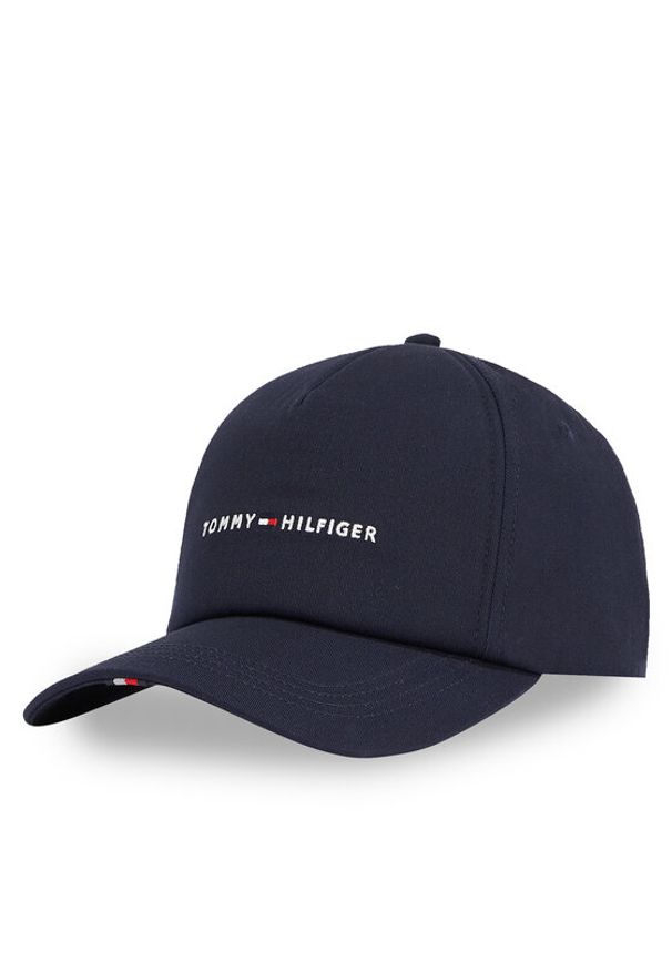 TOMMY HILFIGER - Tommy Hilfiger Czapka z daszkiem Th Foundation Soft 6 Panel Cap AM0AM13162 Granatowy. Kolor: niebieski. Materiał: materiał, bawełna