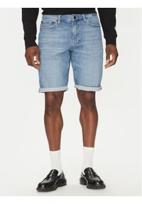 Calvin Klein Szorty jeansowe K10K114079 Niebieski Slim Fit. Kolor: niebieski. Materiał: bawełna #1