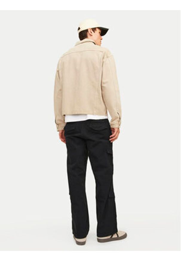 Jack & Jones Spodnie materiałowe Bill 12258307 Czarny Relaxed Fit. Kolor: czarny. Materiał: bawełna