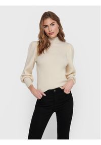 only - ONLY Sweter Katia 15232494 Beżowy Regular Fit. Kolor: beżowy. Materiał: wiskoza #1