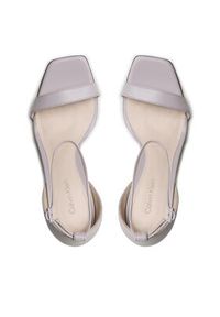 Calvin Klein Sandały Geo Stiletto Sandal 90Hh HW0HW01610 Fioletowy. Kolor: fioletowy. Materiał: skóra