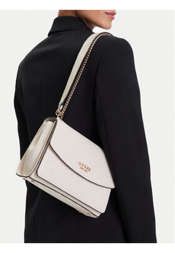 Guess Torebka Phoebe HWPD96 65210 Biały. Kolor: biały. Materiał: skórzane