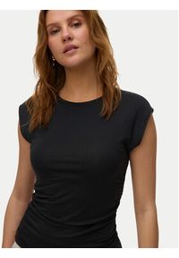 Vero Moda T-Shirt Avasarah 10342876 Czarny Slim Fit. Kolor: czarny. Materiał: lyocell #5