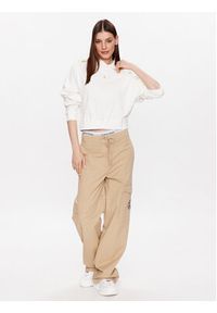 Calvin Klein Jeans Bluza J20J221013 Écru Relaxed Fit. Materiał: bawełna