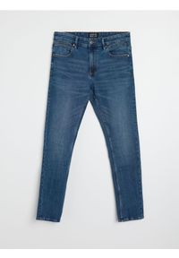 Sinsay - Jeansy skinny - granatowy. Kolor: niebieski