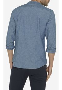 Wrangler - WRANGLER GRANDAD SHIRT MĘSKA KOSZULA ZE STÓJKĄ INDIGO W5945MP8E. Typ kołnierza: kołnierzyk stójkowy. Materiał: tkanina, jeans #2