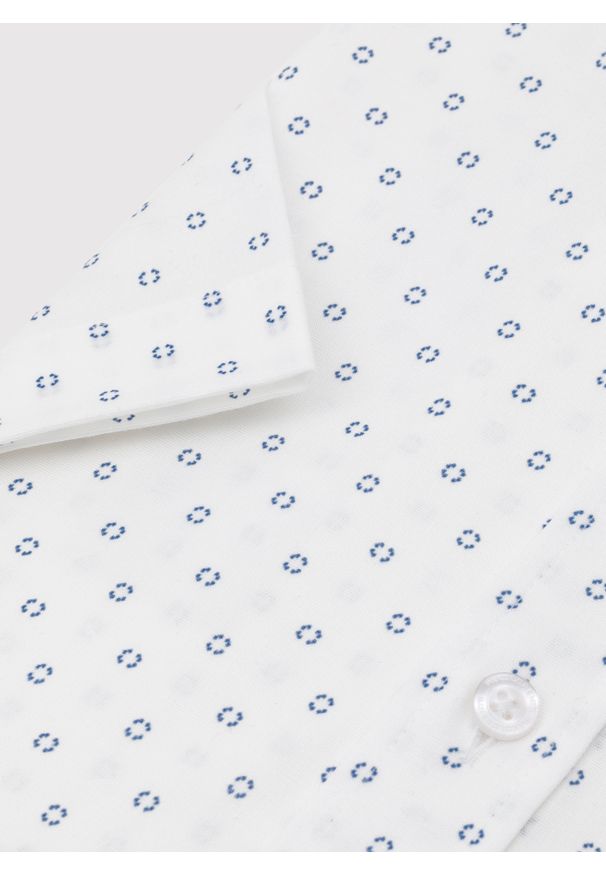 Pako Lorente - PAKO LORENTE - Koszula męska w niebieski mikrowzór. Kolor: niebieski. Materiał: bawełna, elastan. Długość rękawa: krótki rękaw. Długość: krótkie. Sezon: lato