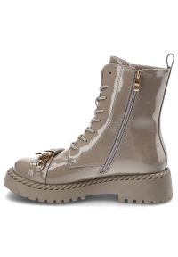 Brązowe Botki S.Barski Modne Buty Damskie. Zapięcie: klamry. Kolor: brązowy. Materiał: skóra ekologiczna. Sezon: wiosna, jesień. Obcas: na obcasie. Styl: klasyczny, elegancki. Wysokość obcasa: średni #6