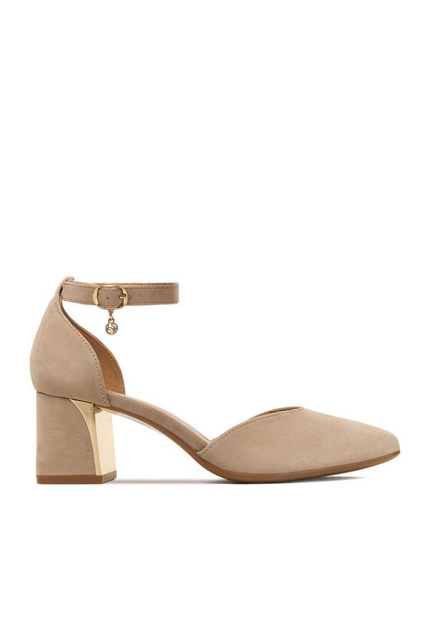 Lasocki Czółenka CEO-WB-UMI-03 Beżowy. Kolor: beżowy. Materiał: skóra, zamsz