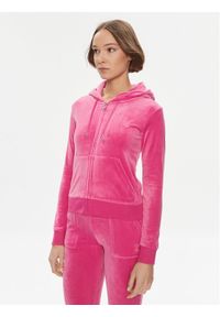 Juicy Couture Bluza Robertson JCAP176 Różowy Slim Fit. Kolor: różowy. Materiał: syntetyk #1