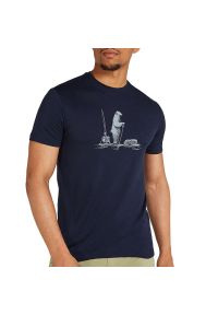 Koszulka Icebreaker Merino 150 Tech Lite Polar Paddle 0A572X4011 - granatowa. Kolor: niebieski. Materiał: polar. Sport: wspinaczka, fitness #1
