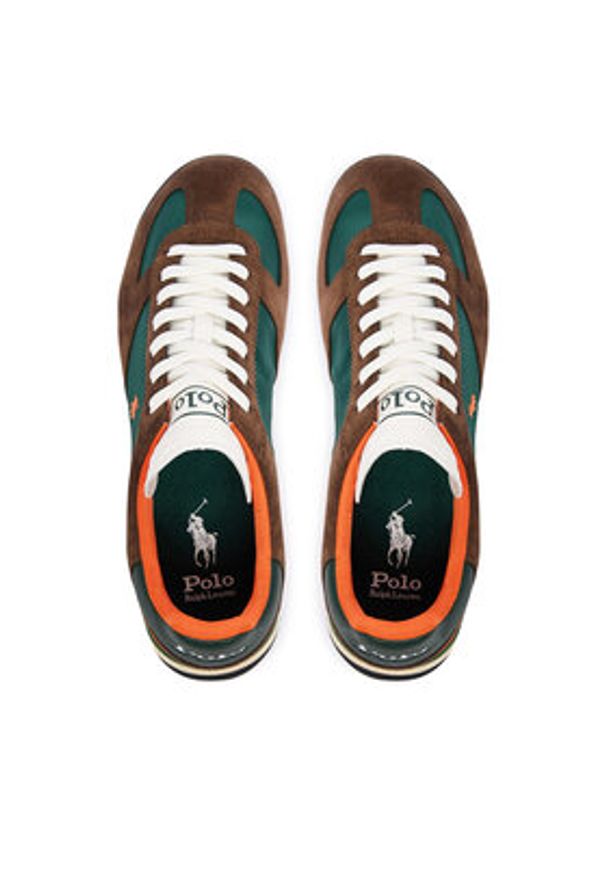 Polo Ralph Lauren Sneakersy Varick Pp 809974040002 Brązowy. Kolor: brązowy. Materiał: zamsz, skóra