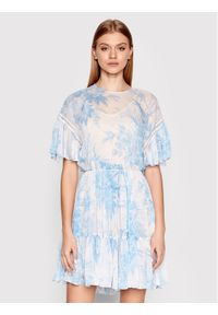 TwinSet - Sukienka letnia TWINSET. Kolor: niebieski. Materiał: syntetyk. Sezon: lato #1