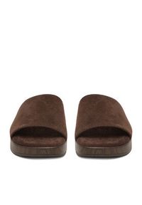 Gino Rossi - GINO ROSSI Klapki EO-LZRL0558-84 Brązowy. Kolor: brązowy. Materiał: zamsz, skóra #3