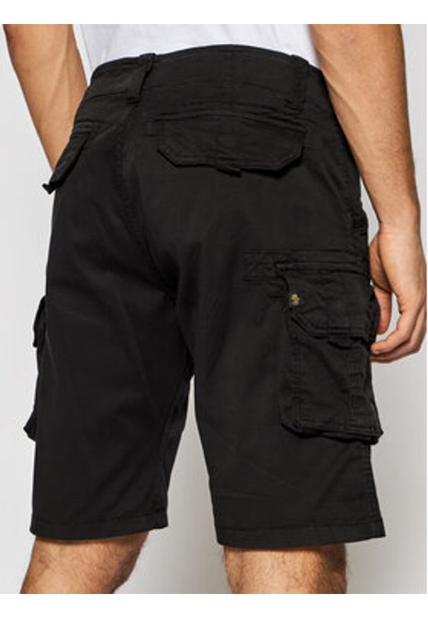 Alpha Industries Szorty materiałowe Crew 176203 Czarny Slim Fit. Kolor: czarny. Materiał: bawełna