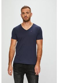 Tommy Jeans - T-shirt DM0DM04410. Okazja: na co dzień. Kolor: niebieski. Materiał: dzianina. Styl: casual #4