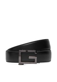 Guess Pasek Męski BM7853 P5435 Czarny. Kolor: czarny. Materiał: skóra