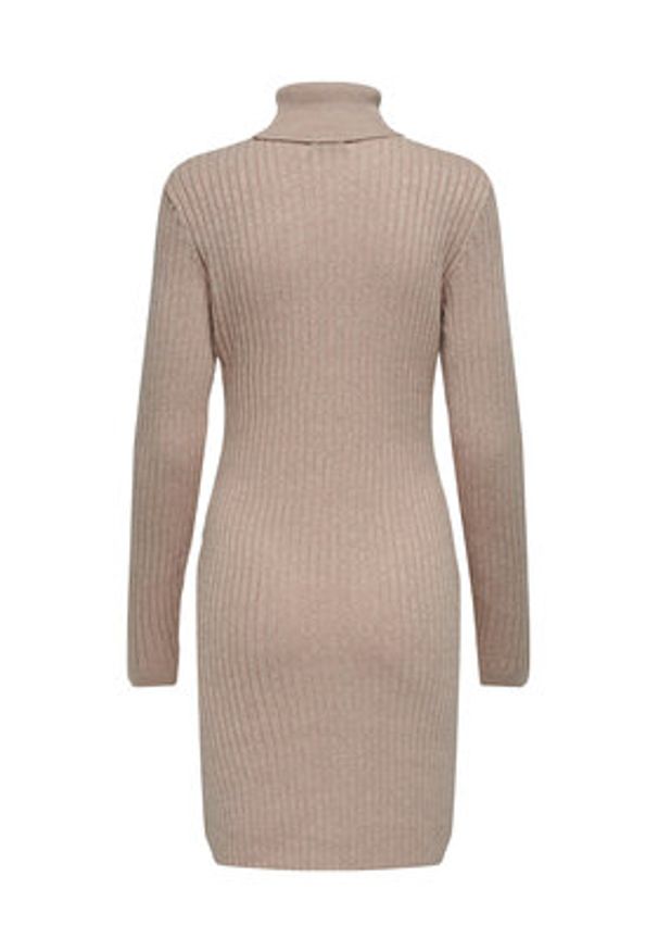 JDY Sukienka dzianinowa 15297773 Beżowy Bodycon Fit. Kolor: beżowy. Materiał: wiskoza, syntetyk. Typ sukienki: bodycon