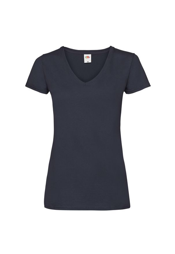 FRUIT OF THE LOOM - Koszulka Z Dekoltem W Szpic Dla Kobiet. Kolor: niebieski. Sport: turystyka piesza