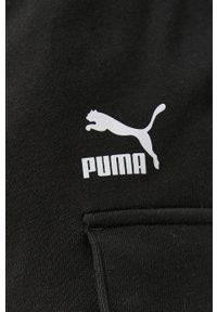 Puma Spodnie męskie kolor czarny z nadrukiem. Kolor: czarny. Materiał: dzianina. Wzór: nadruk #4