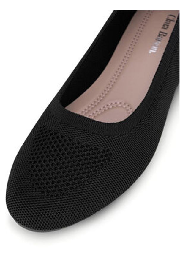 Clara Barson Baleriny WSS21520-02 Czarny. Kolor: czarny. Materiał: materiał