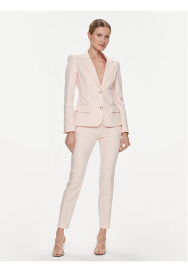 Marciano Guess Marynarka Francesca 4RGN04 9913Z Różowy Regular Fit. Kolor: różowy. Materiał: syntetyk, bawełna
