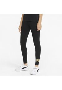 Legginsy damskie Puma ESS+ METALLIC. Kolor: czarny