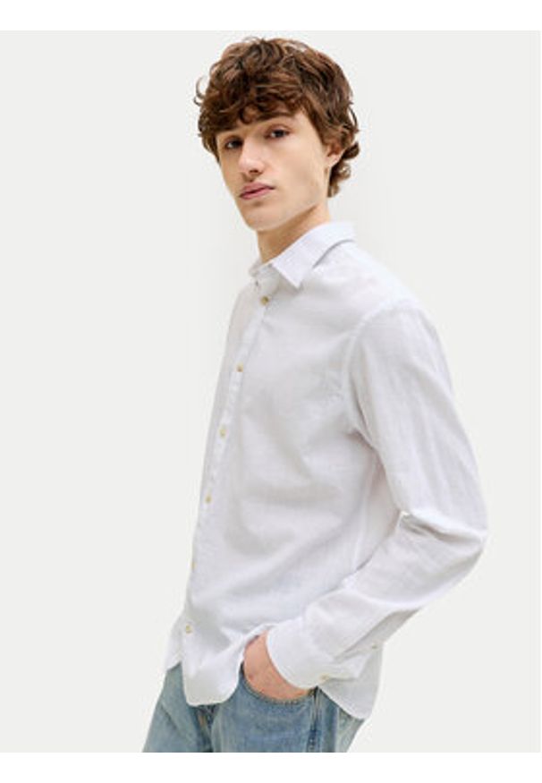 Jack & Jones Koszula Summer 12289174 Biały Regular Fit. Kolor: biały. Materiał: bawełna