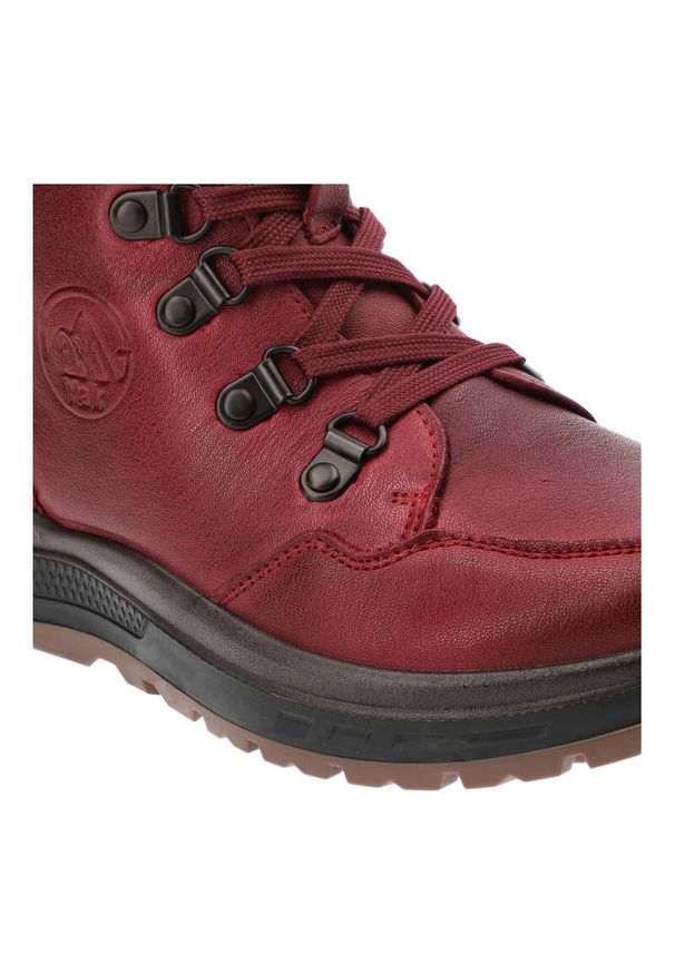 Bordowe Botki G-Comfort Modne Buty damskie. Okazja: na co dzień. Kolor: czerwony. Materiał: skóra. Styl: casual, elegancki