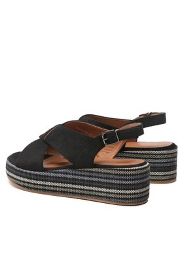 Clara Barson Sandały MELITTA WS22127-02 Czarny. Kolor: czarny. Materiał: materiał