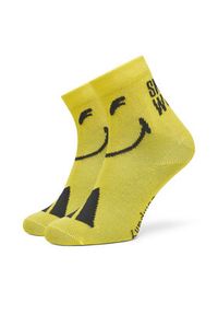 Adidas - adidas Zestaw 3 par wysokich skarpet dziecięcych Smiley World JG5804 Kolorowy. Materiał: materiał, bawełna. Wzór: kolorowy